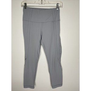 Yogalicious Lux Yoga Leggings Womens Small Workout Athletic Crop High Rise Grey